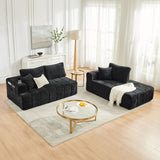L - Shaped Sectional Sofa With Cup Holders & Side Pockets