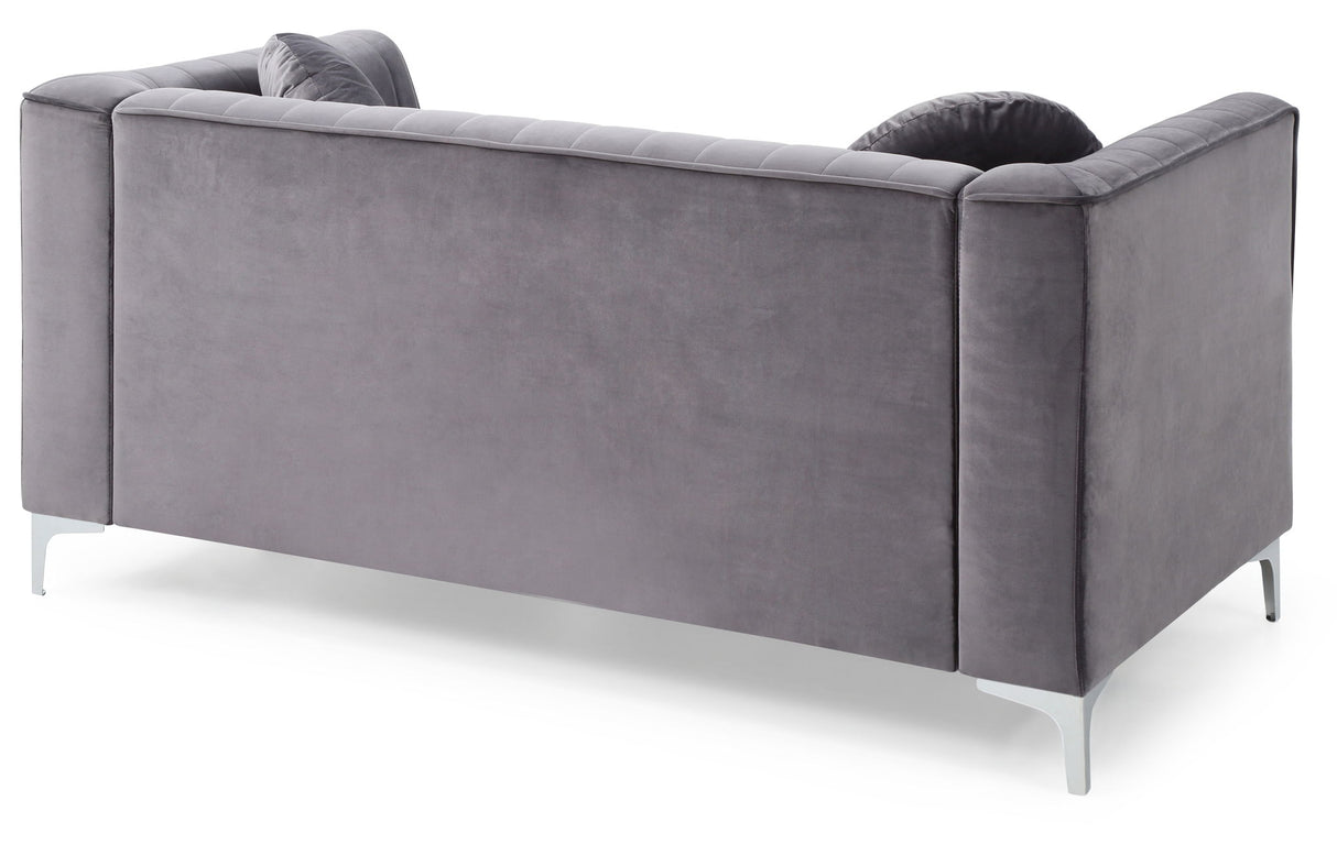 Glam Styled Micro Suede Velvet Loveseat