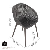 Modern Lounge Chair Set With Round Table