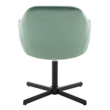 Buena - Swivel Accent Chair - Black Metal Base