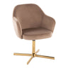 Buena - Swivel Accent Chair - Chrome Gold Metal Base