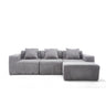 L - Shape Modern Minimalist Modular Sectional Sofa, Upholstered Cloud Couch With Deep Seats
