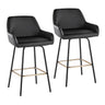 Daniella - 24" Fixed-Height Counter Stool (Set of 2) - Black Metal
