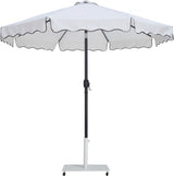 Amalfi - Aluminum Patio Umbrella - White Base / Black Pole