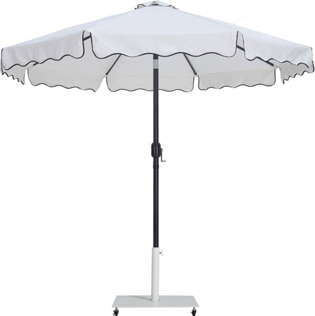 Amalfi - Aluminum Patio Umbrella - White Base / Black Pole