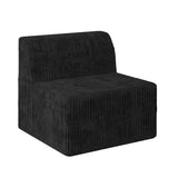 Modern Minimalist Corduroy Sleeper Sofa, Compressed Sectional Single Seat