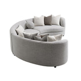 Ivria - Sectional Sofa With 9 Pillows - Gray Boucle