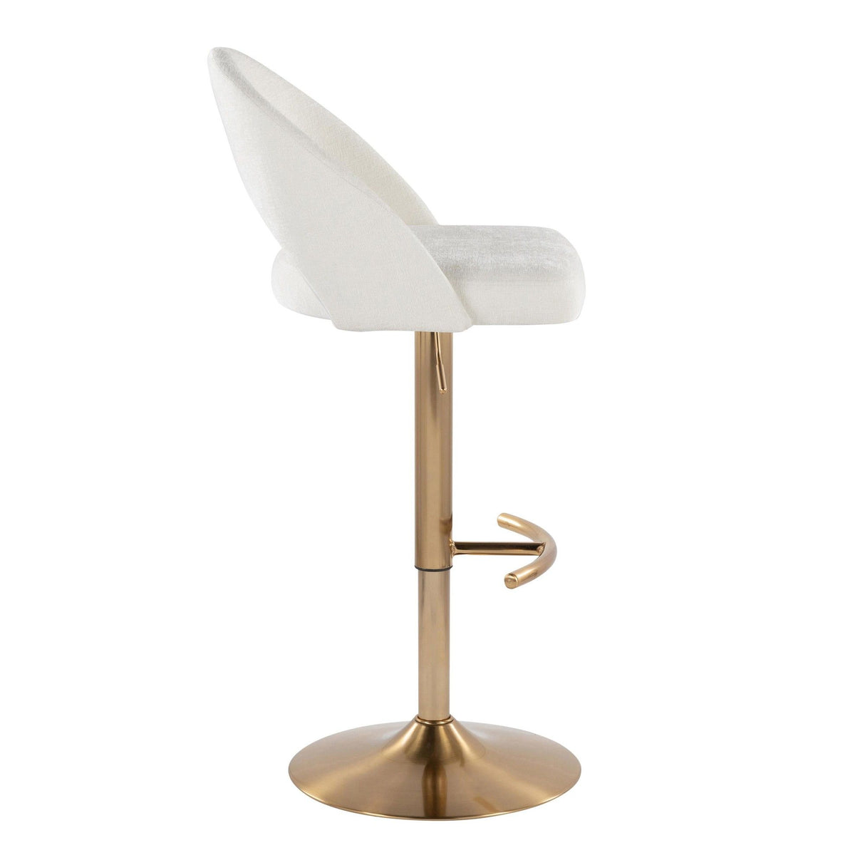 Renee - Adjustable Barstool (Set of 2) - Gold Base