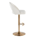 Renee - Adjustable Barstool (Set of 2) - Gold Base