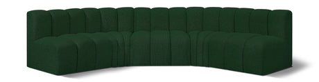 Arc - Boucle Fabric 5 Piece U-Shaped Modular Sofa