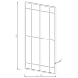 Harvik - Window Pane Wall Mirror With Linear Trim - Black