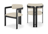 Aurum - Vegan Leather Upholstered Dining Chair With Graphite Black Base (Set of 2)