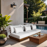 Mirella - 3 Piece Water Resistant Fabric Upholstered Outdoor Patio Modular Sofa