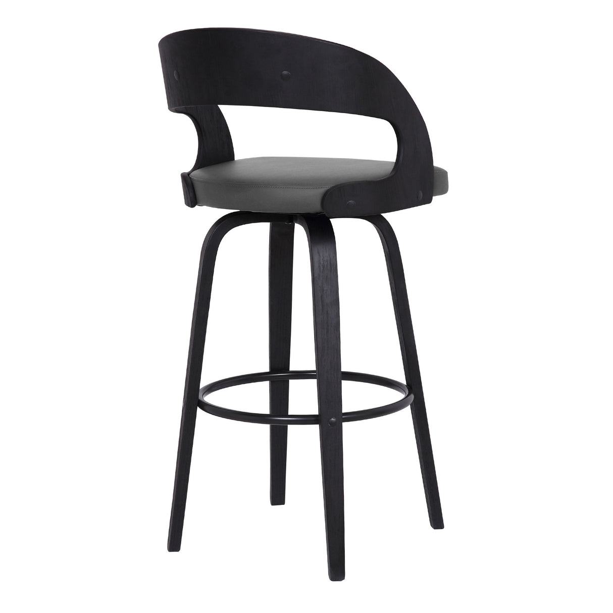 Shelly - 30" Bar Height Swivel Bar Stool With Black Frame