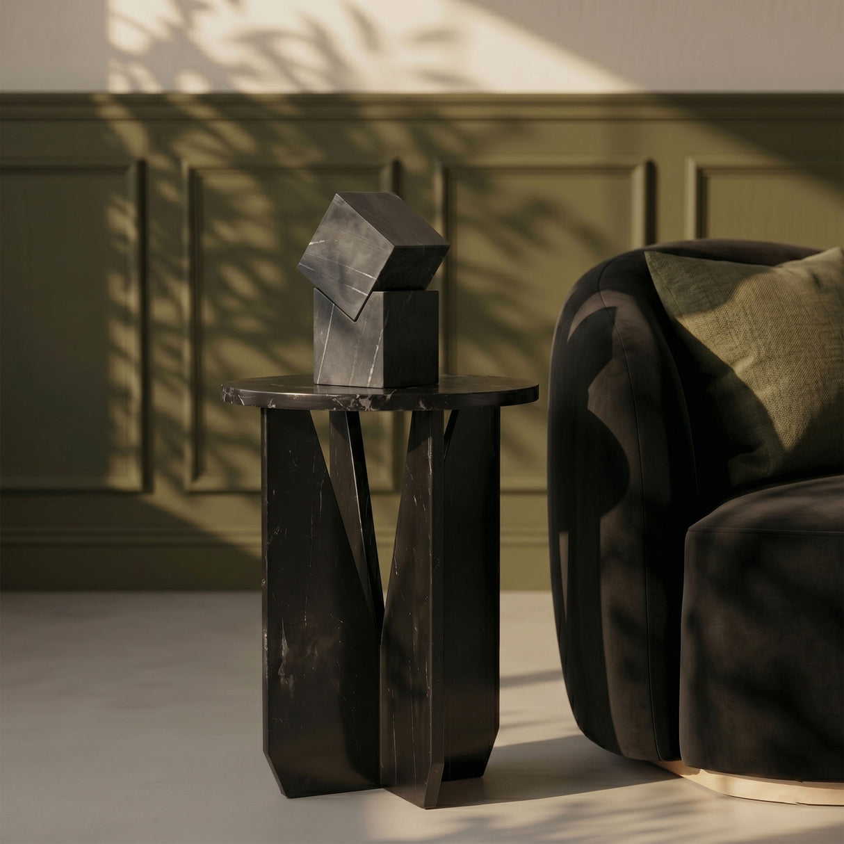 Alba - Genuine Marble End / Side Table