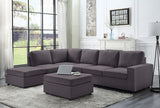 Cassia - 7 Seat Reversible Modular Sectional Sofa With Ottoman
