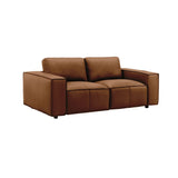 Clayton - Leather Loveseat With Track Arms
