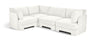 Hammond - Velvet Performance Fabric Upholstered 4 Piece Sectional