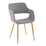 Margarite - Dining / Accent Chair - Gold Metal (Set of 2)