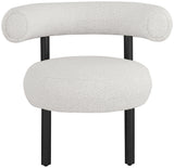 Bordeaux - Boucle Fabric Accent Chair With Black Legs