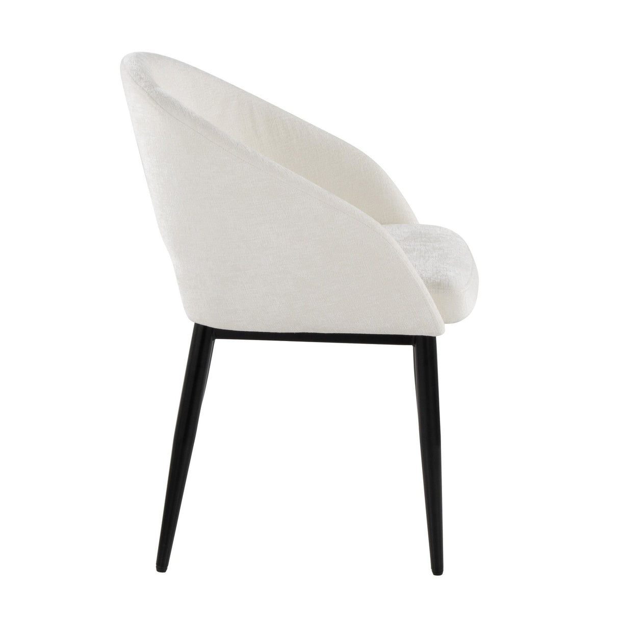 Renee - Upholstered Contemporary Chair (Set of 2) - Black Metal Legs