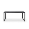 Modern Outdoor Aluminum Rectangular Dining Table With Slatted Top