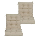 2 Piece High Back Patio Chair Cushion Set