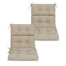 2 Piece High Back Patio Chair Cushion Set