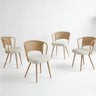 Farmhouse Style Wicker Dining Chair
