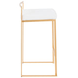 Fuji - Counter Stool With Cushion - Gold Legs
