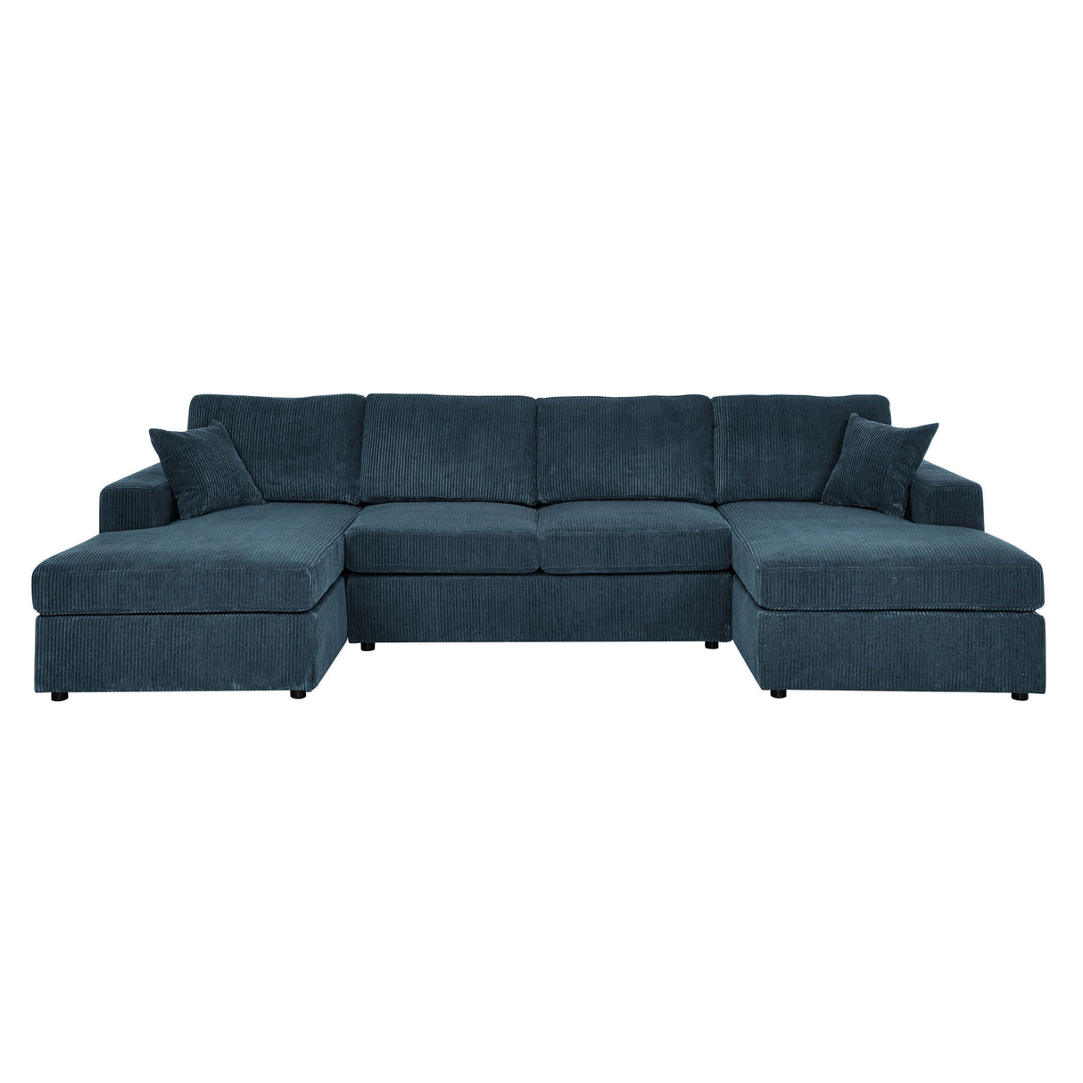 3 Piece Corduroy Double Chaise Sectional Sofa