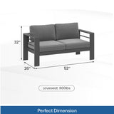 All-Weather Patio Loveseat With Thick Cushions