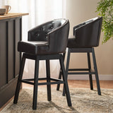 360 Degree Swivel Bar Stool With Stunning Nailhead Trim (Set of 2)