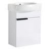 Soft Close Doors Bathroom Vanity With Sink, Compact Wall Mounted Design Basin