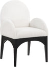 Waldorf - Boucle Dining Arm Chair With Black Legs