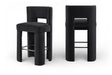 Zuno - Velvet Performance Fabric Upholstered Bar Stool (Set of 2)