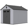 Resin Plastic Storage Shed For Backyard Garden With Spire Tool Storage