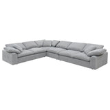 Naveen - Sectional Sofa With 6 Pillows - Gray Linen