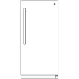 GE ENERGY STAR 21.3 cu. ft. Frost-Free Garage Ready Upright Freezer – White (FUF21DLRWW)