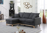 Colton - Reversible Sleeper Sectional Sofa With Storage Chaise - Dark Gray
