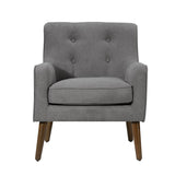 Ryder - Mid Century Modern Woven Fabric Tufted Armchair