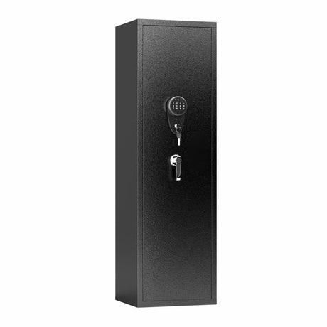 Rifle Safe, Biometric & Keypad Lock, Adjustable Gun Racks With Built In Alarm System