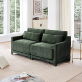 Elegant Sofa With Ergonomic Design And Lumbar Pillows