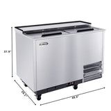 50 in. Commercial Glass Froster in Stainless Steel, ETL Listed, 14 cu. ft. (KM-GF50-SS)