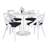 Dakota - Charlotte 5 Piece Dining Room Set With White Table