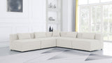 Cube - Linen 5 Piece Modular Corner Armless Sectional