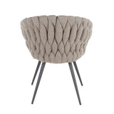 Matisse - Braided Contemporary Faux Leather Seat Chair