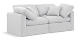 Indulge - Linen 2 Piece Modular Sofa - White