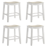 Iyani - Coastal Modern Wood Counter Height Kitchen Bar Stool