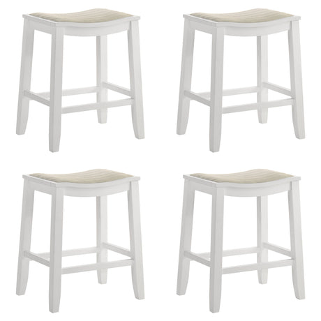 Iyani - Coastal Modern Wood Counter Height Kitchen Bar Stool